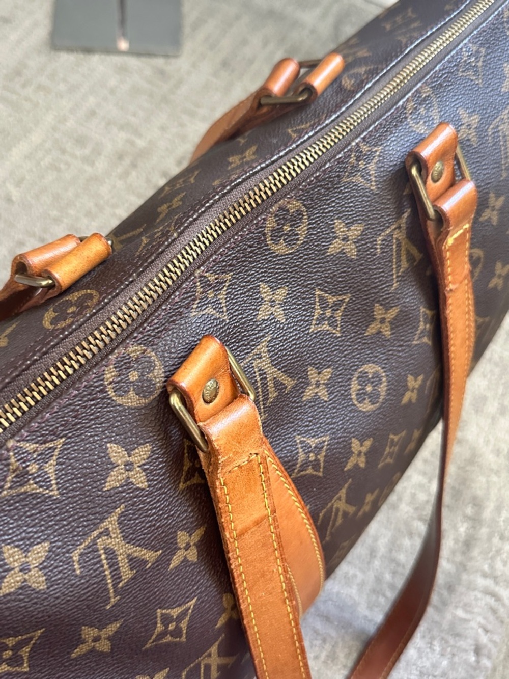 Louis Vuitton Monogram Canvas Brown & Tan tote / weekender travel bag - Picture 11 of 16
